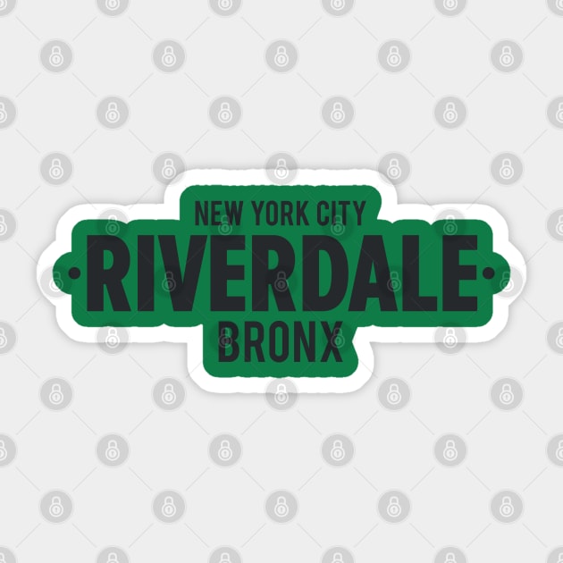 Riverdale Bronx Typography T-Shirt Sticker by Boogosh